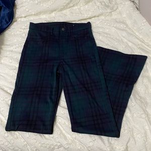 American Eagle Plaid Flare Pants